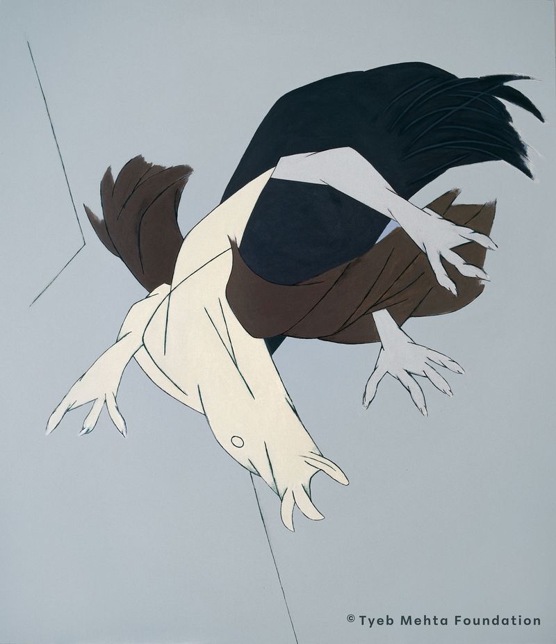 **Bird**, 1999, acrylic on canvas, 175×150 cm. © Tyeb Mehta Foundation